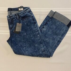 NWT Women’s Poetic Justice Denim Jeans with Rhinestone Accents Size 29x32